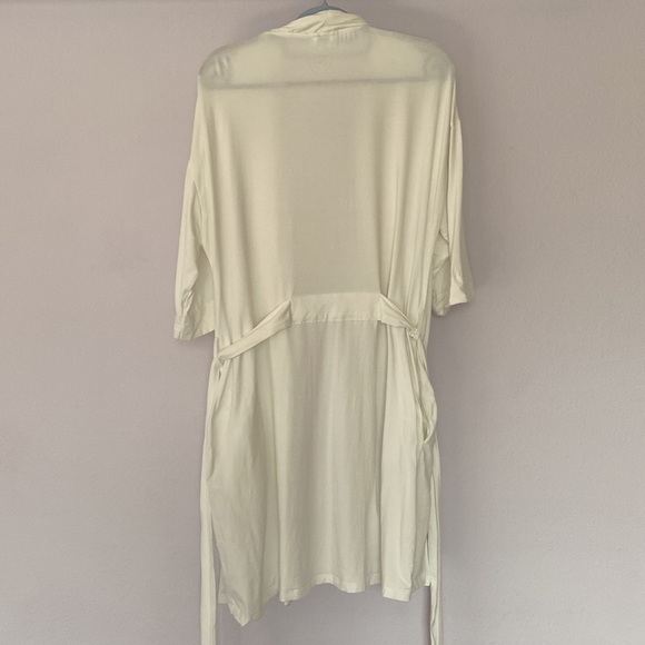 Cozy Earth Bamboo Stretch Knit Kimono Robe Ivory S - Picture 2 of 6
